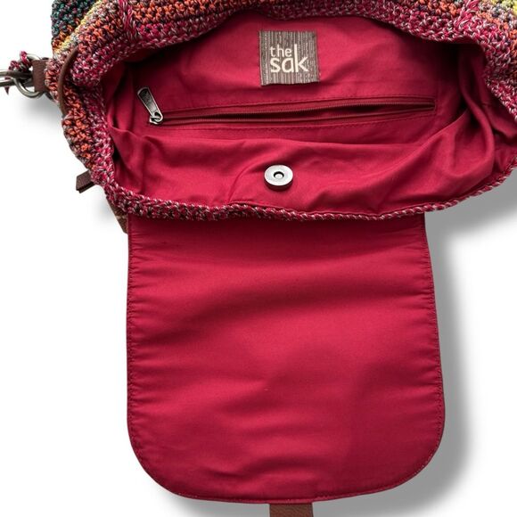 The Sak Woven Rainbow Serape Rattan Backpack Multicolor Bag main image 8